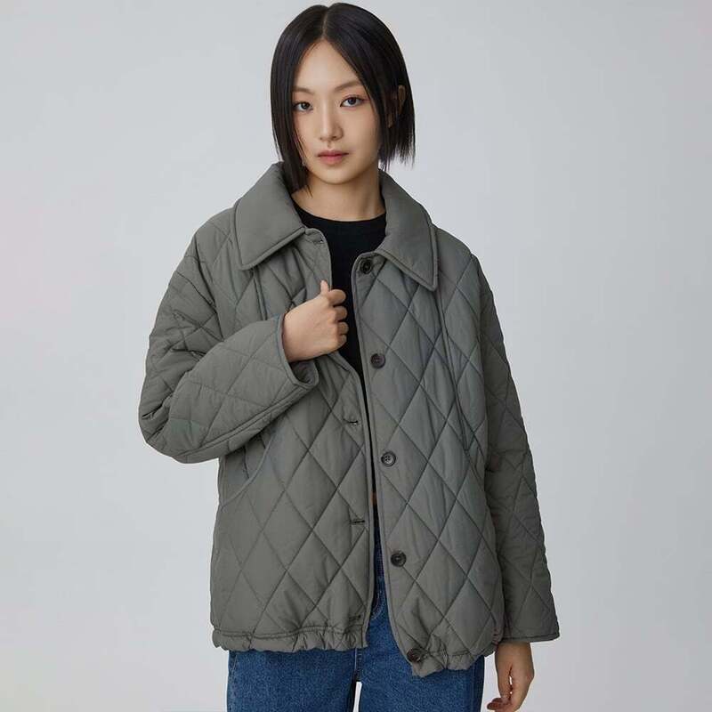 상세참조 플라스틱아일랜드스토리 옆 절개라인 패딩 점퍼 PR4PZ062