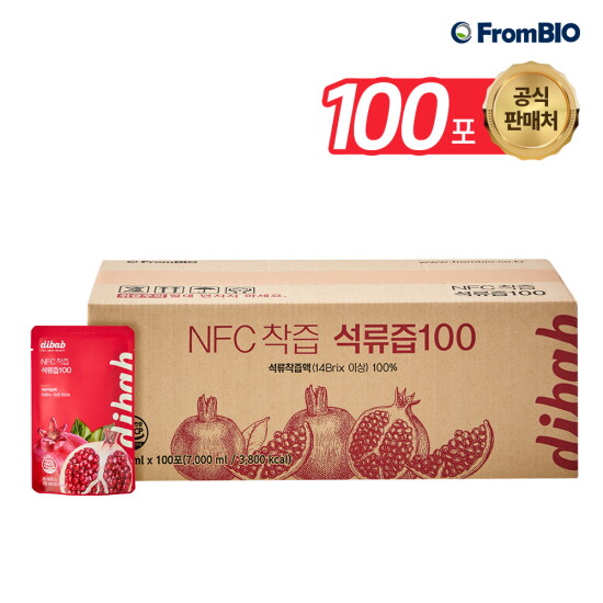 [프롬바이오(백)](프롬바이오) 디밥 NFC착즙 석류즙100 100포(100포x1박스) 실속형