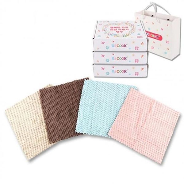 셀러허브(하프클럽) [하프클럽/셀러허브_여성트랜드패션]디테일 구성 행주 4P 선물세트 (쇼핑백포