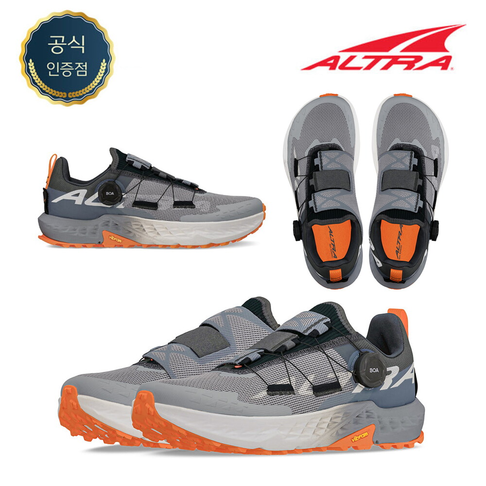 알트라 알트라 25년 알트라 팀프5 보아 남성 그레이/오렌지 (사이즈 5mm 업 권장)