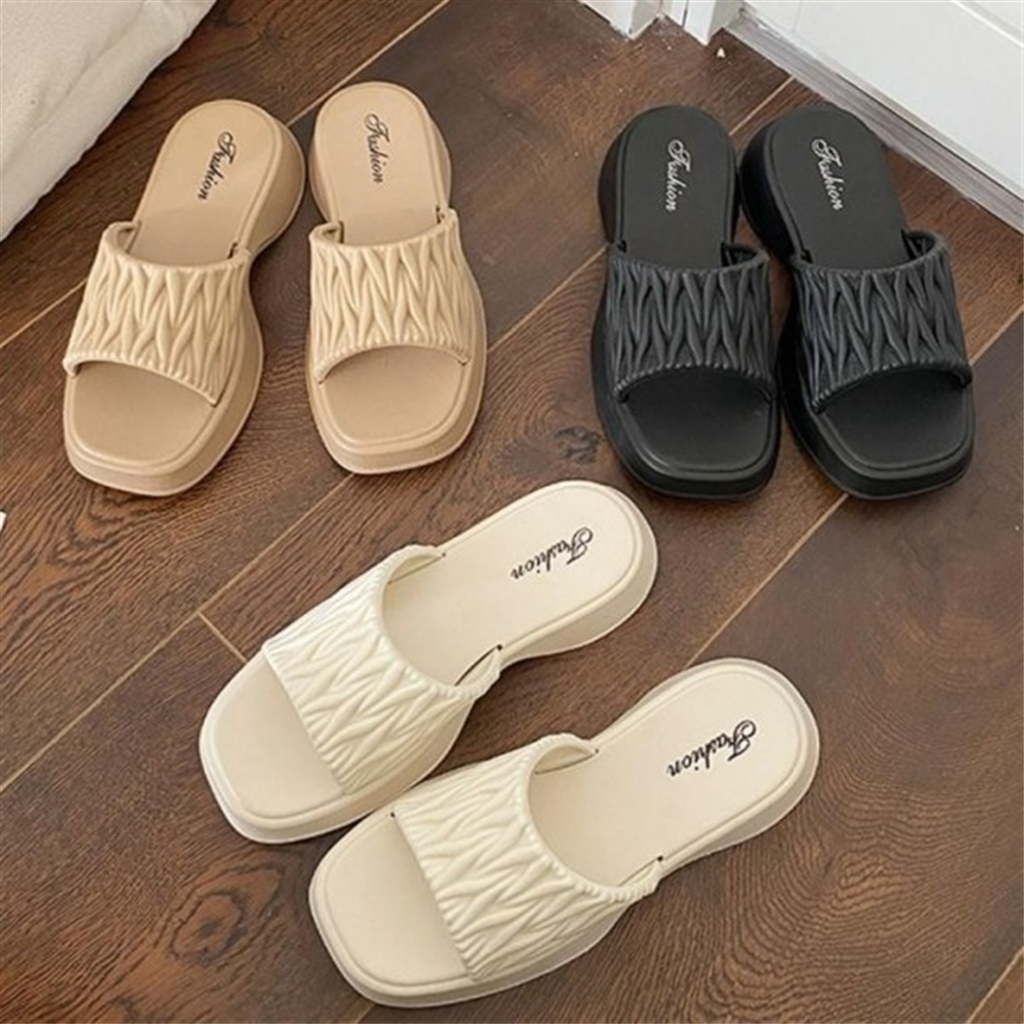 로마이 오앤디샵 샌들 층간소음방지 사무실 여자 여성 실내화 DS리플 통굽 거실화 슬리퍼 비치 여름