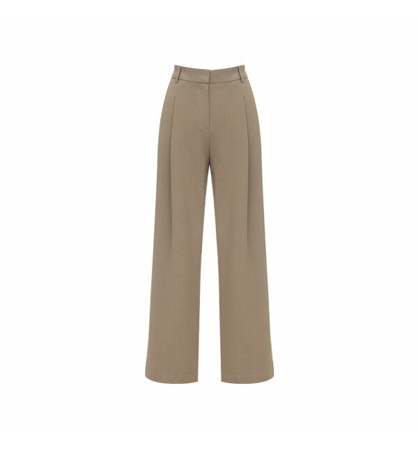 아위 [아위]베이직 턱 팬츠-BEIGE (HU23XE160432B_150)