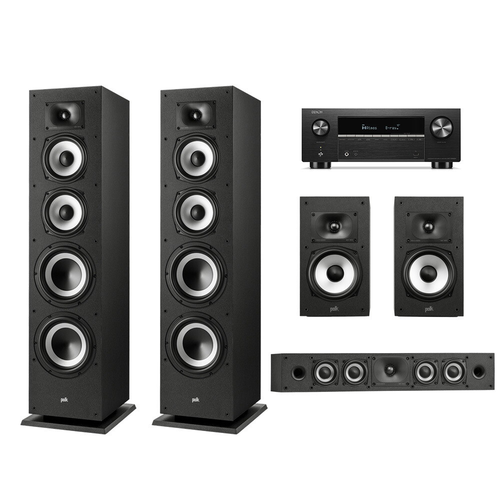 DENON 데논 AVC-X3900H + 폴크오디오 XT70 5채널 홈시어터 스피커(20/35)