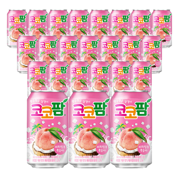 기타 [가공식품센터(무)]해태 코코팜 피치핑크 340ml 24입