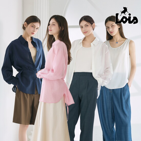 [로이스]Lois 로이스 26SS 여성 리오셀 블렌디드 루즈핏 셔츠 3종(+이너 1종)