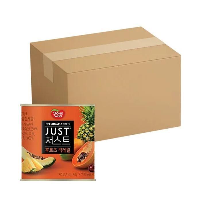 셀러허브 식품 동원 저스트 노슈가 후르츠칵테일 425gx48개