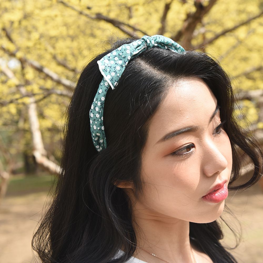 오너클랜 미니 플라워 파스텔 헤어밴드 머리띠 6colors