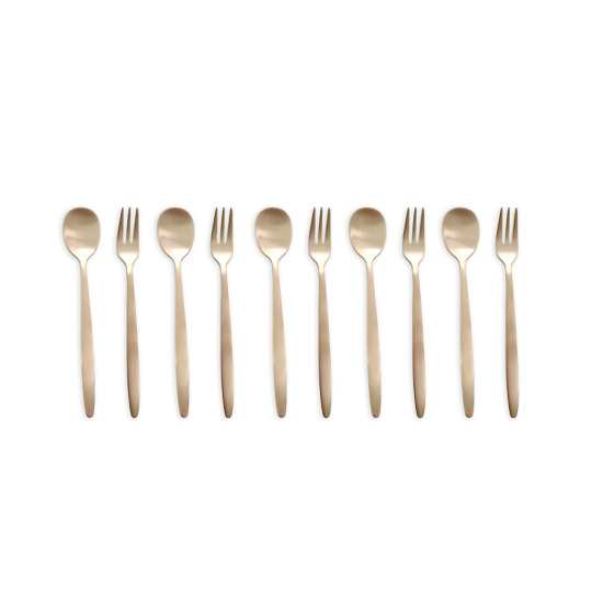 [스푼포크] 이점식 방짜유기 디저트 스푼포크 10p