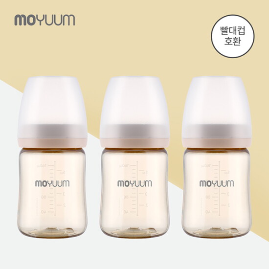 [모윰][모윰] PPSU 노꼭지 올인원 젖병 170ml 트리플팩 (빨대컵 호환)