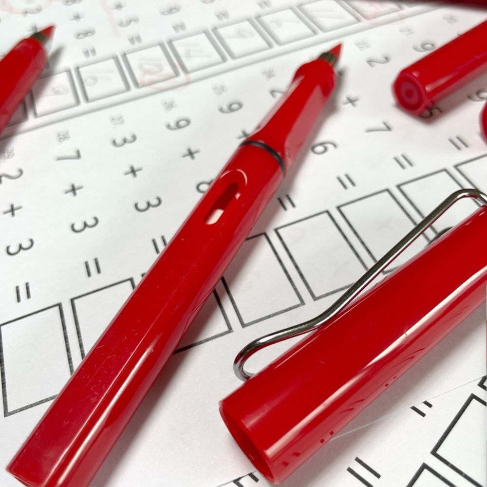 오너클랜 빨간 채점색연필 학교 선생님선물