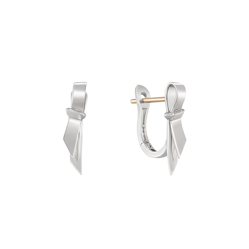 미니골드(주얼리) (GB)14K화이트 라이드 원터치 귀걸이 ELKM4127