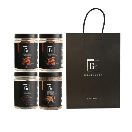 [그라놀로지][그라놀로지]청크 시그니처125g 2개 + 카카오125g + 크런치코코넛110g +쇼핑백