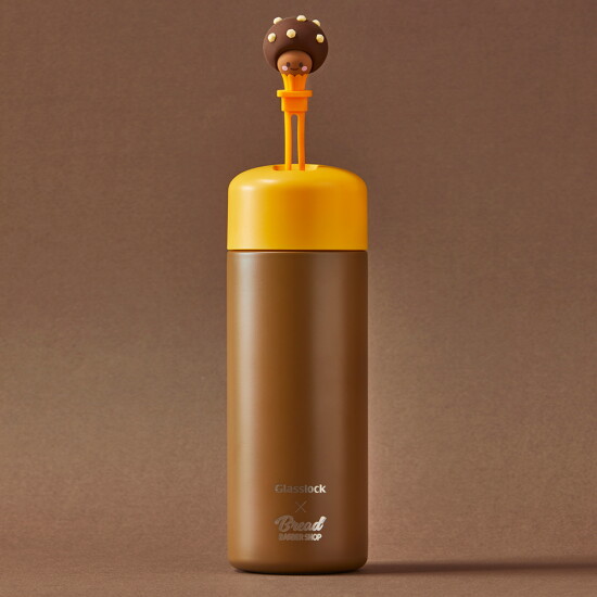 [글라스락]글라스락X브레드이발소 초코 텀블러 450ml