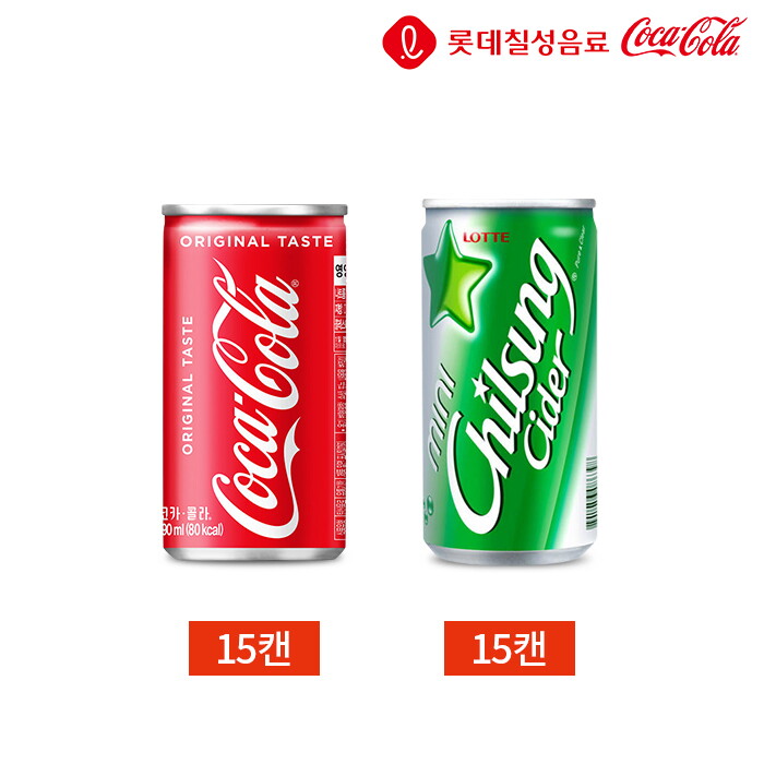 연세우유 코카콜라 칠성사이다 190ml 2종 30캔 세트