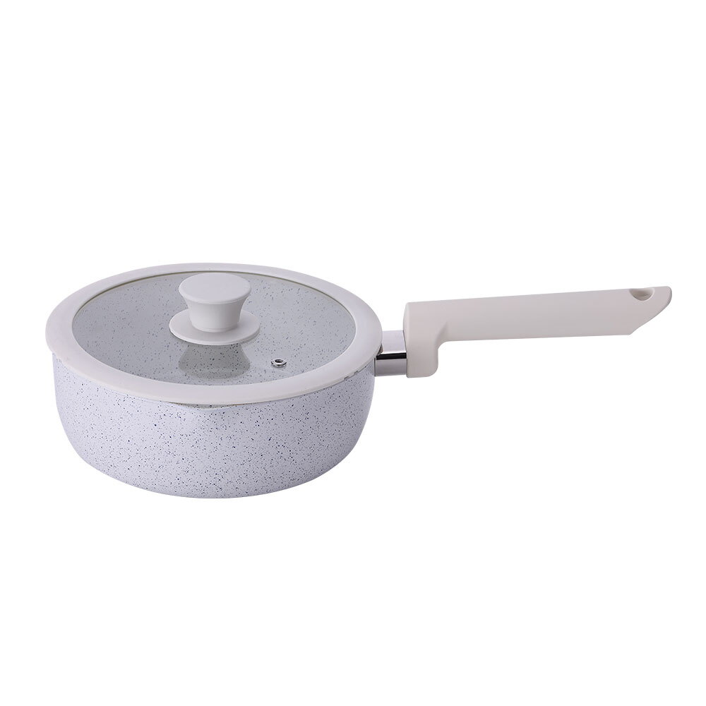 밀양본차이나 [쿠안] IH멀티포트_크림마블 (유리뚜껑포함)_20cm