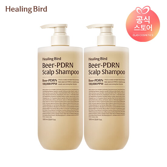 [힐링버드]힐링버드 비어 PDRN 탈모 샴푸 1000ml* 2통