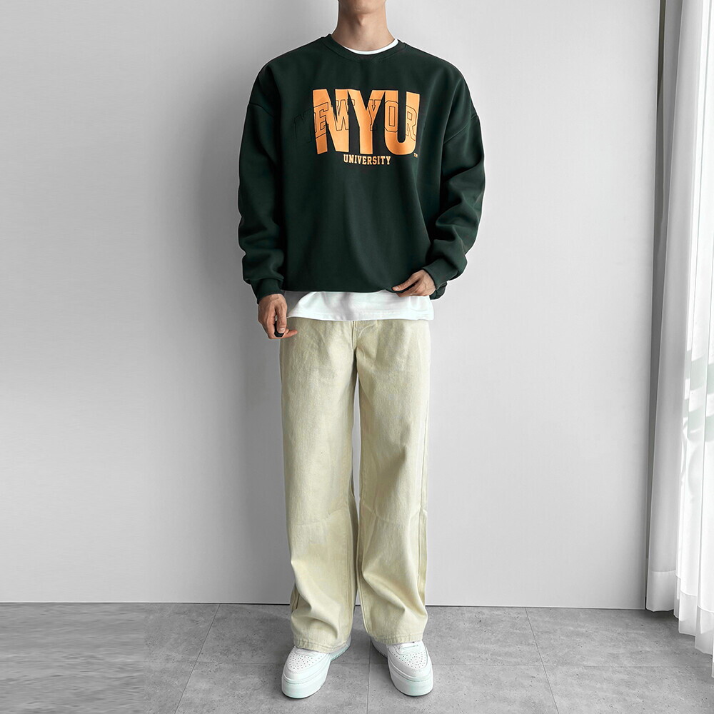 뉴메이드 뉴메이드 / 페스타 세미 와이드 팬츠 면바지 / 빅사이즈 36