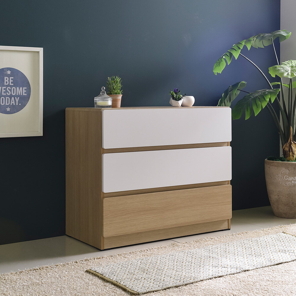 인우드 [인우드가구](포토리뷰 스벅쿠폰증정) 바론 3단 서랍장 800