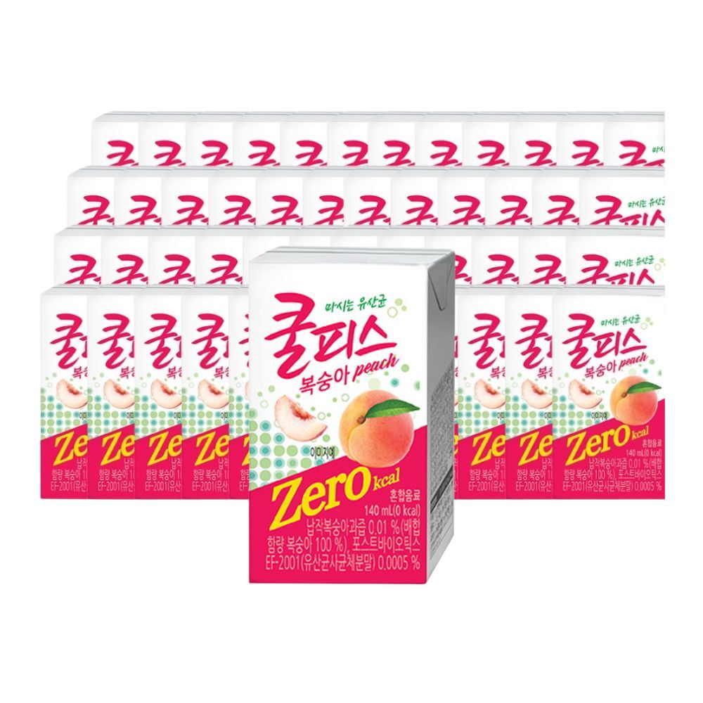 동원F&B 동원 쿨피스제로 복숭아 140ML x 48개 (오늘출발+무배) 과즙음료 can 음료수 제로 유산균 비타민 sh