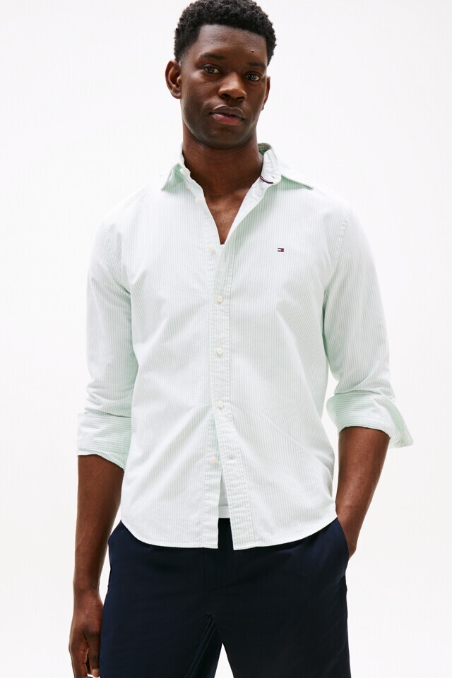 타미힐피거(AVE) (Asian regular fit) 헤리티지 스트라이프 셔츠(T12F6WSH012MT20CD)EB1