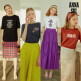 [안나수이]안나수이(ANNA SUI) 시그니처 아트 실크코튼 티블라우스 1종