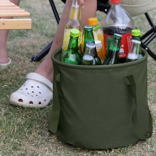 지오벤처스 멀티 접이식 캠핑 바구니(10L) (카키) 캠핑바스켓