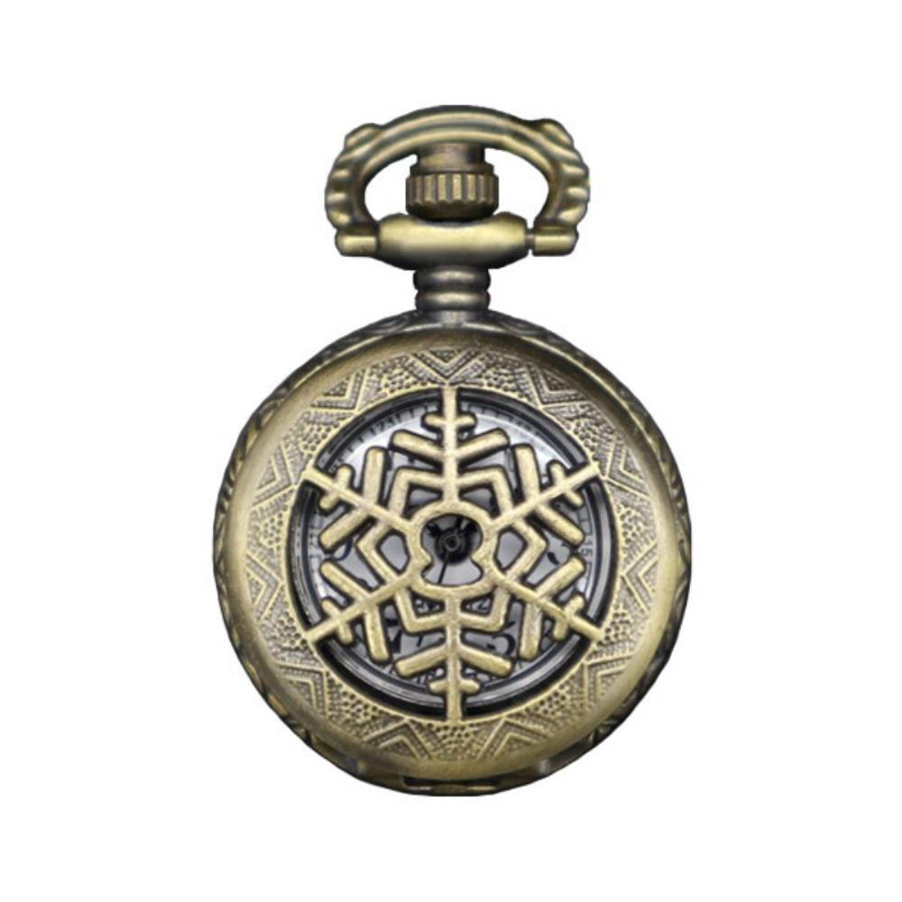 옷자락 (osjarak) 남자 엔틱 코퍼 눈꽃송이 목걸이 팬던트 회중 시계