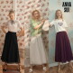 [안나수이][최초가 99,000원] 로맨티카 쉬폰 아일렛 와이드 팬츠 1종