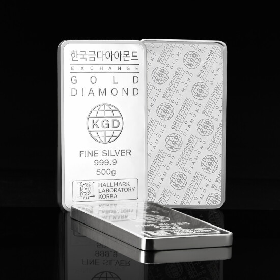 [한국금다이아몬드거래소][한국금다이아몬드] 실버바 AG 500g 999.9 은투자 은시세