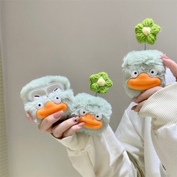 교보문고 쿠펀 에어팟 3 2 1 프로 플라워 오리 뽀글이 겨울 털케이스