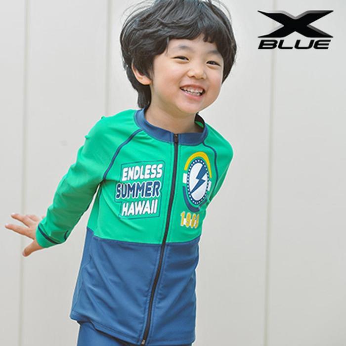 XBLUE 셀러허브 스포츠 XBLUE 남아동 래쉬가드 상하세트 P31078 최신유행 남자용