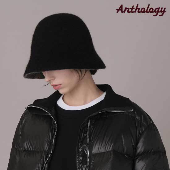[앤솔로지]울알파카 블렌디드 리버시블 클로슈햇