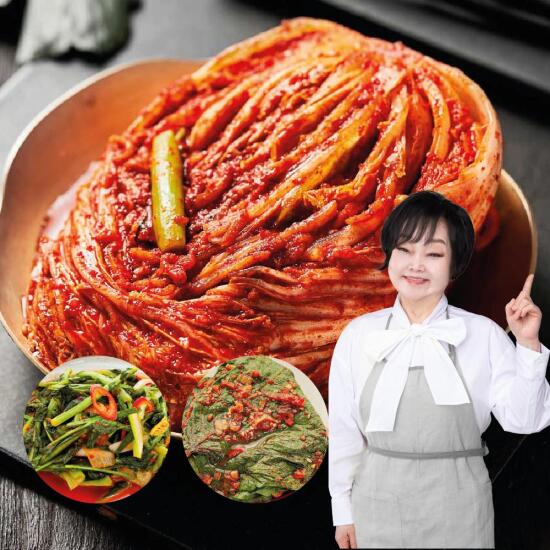 [키친스토리]빅마마 이혜정의 맛있는 포기김치 8kg+열무김치 2kg+깻잎김치 0.5kg