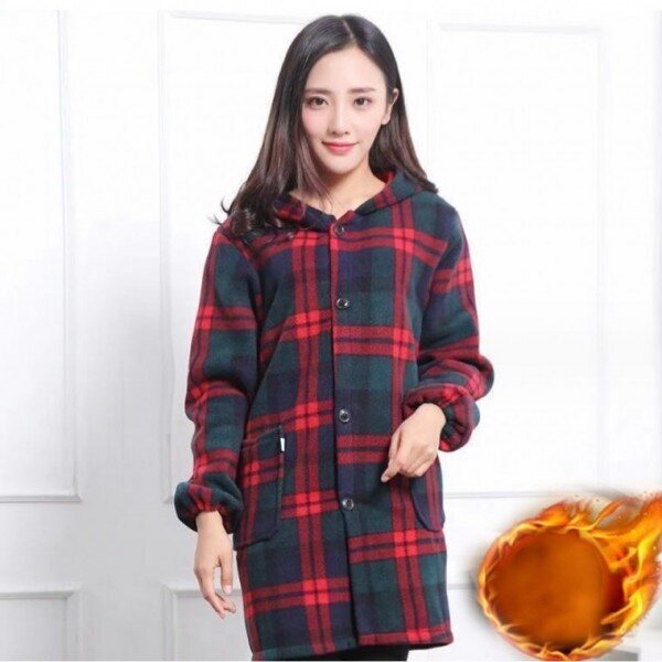 모노무드 [모노무드]LMO 여자 사계절 베스트 아우터 이지웨어타탄 후드탑 보아 벨벳 외투