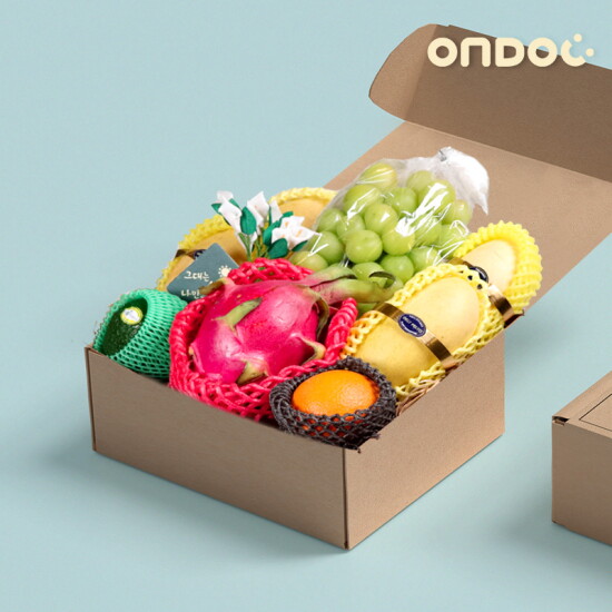 [온도씨(백)]종합 2호 과일 세트(샤인+망고+용과+아보카도+오렌지)
