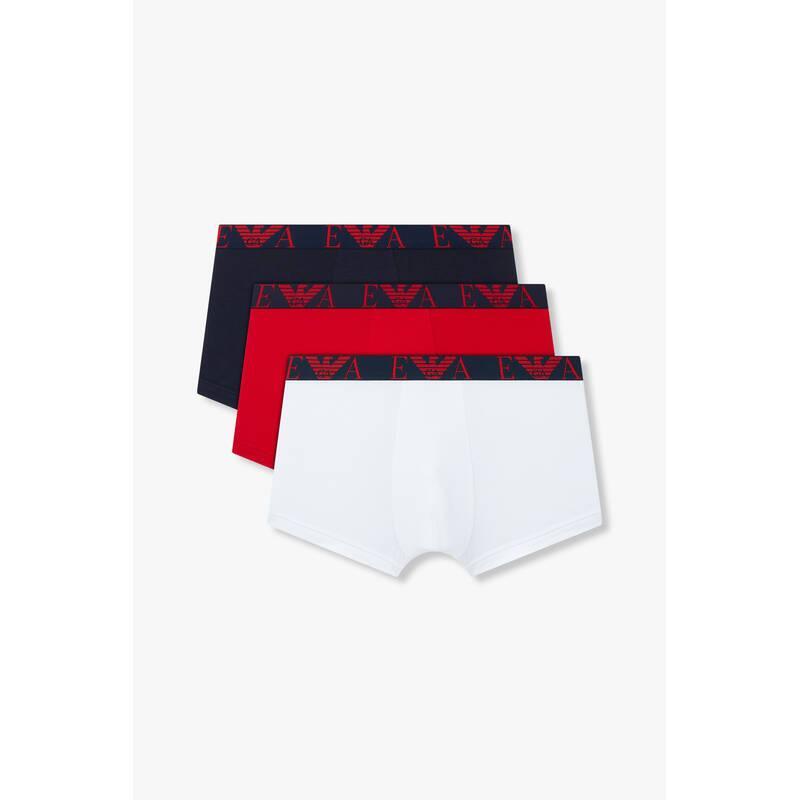 EMPORIO ARMANI 엠포리오 알마니 EMPORIO ARMANI UNDERWEAR 온라인 단독 선물 포장 가능 남성 이글 로고 밴딩 코튼 드로즈 3PACK - 멀티 270