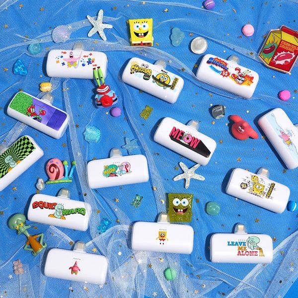 교보문고 디지털벤투스 스폰지밥 PD 20W 고속충전 도킹형 보조배터리