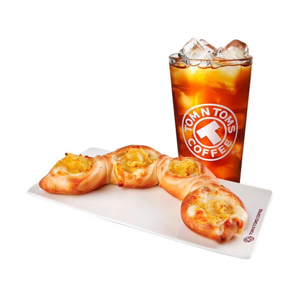 탐앤탐스 (탐앤탐스) 고구마 프레즐+복숭아 아이스티 (T) 1잔