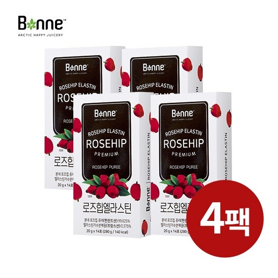 [본네][본네] 프리미엄 로즈힙 퓨레 엘라스틴 스틱 8주(14포*4박스)