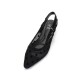 [포멜카멜레][포멜카멜레] 리본 도트 포인트 망사 블랙 슬링백 2CM (FJY1F1SG885Z1)