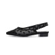[포멜카멜레][포멜카멜레] 리본 도트 포인트 망사 블랙 슬링백 2CM (FJY1F1SG885Z1)