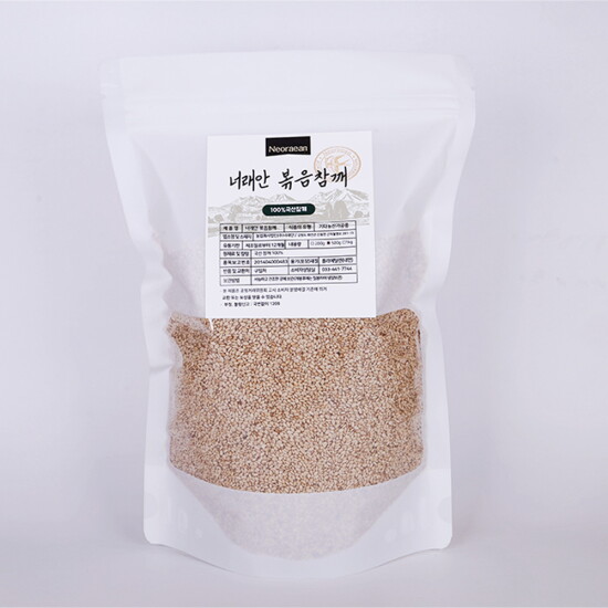 [알뜰총각][알뜰총각][500g] 너래안 100% 국내산 참깨 볶음참깨 500g(지퍼백 파우치)
