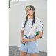 [에고이스트]8.(BLUE LABEL) 볼륨소매 레터링 프린팅 스모킹 티셔츠 (EQ2OTH14)
