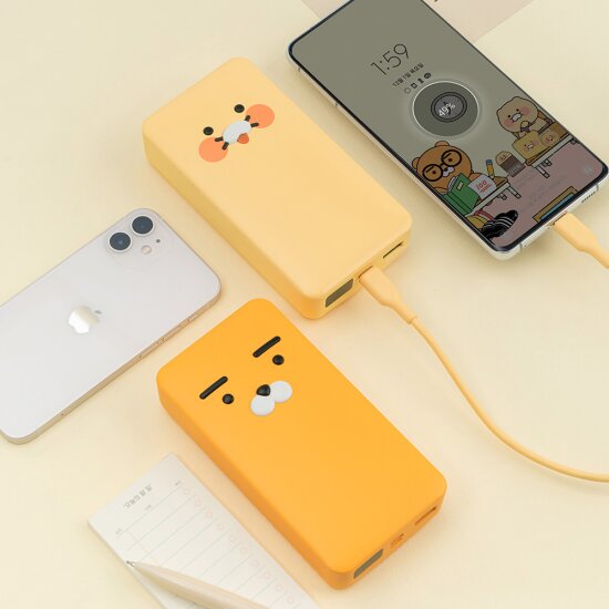카카오프렌즈 사각 PD 고속 보조배터리 20000mAh(노트북 충전가능)