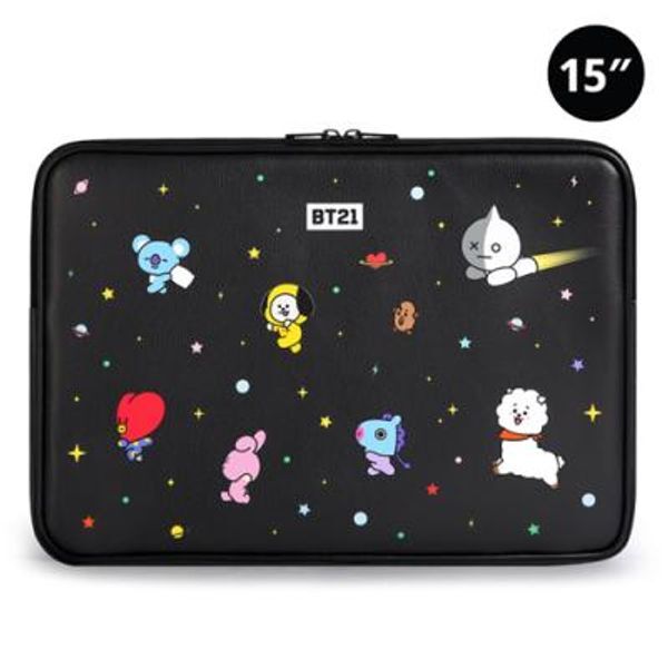 교보문고 모노폴리 BT21 PU 랩탑 파우치 15인치