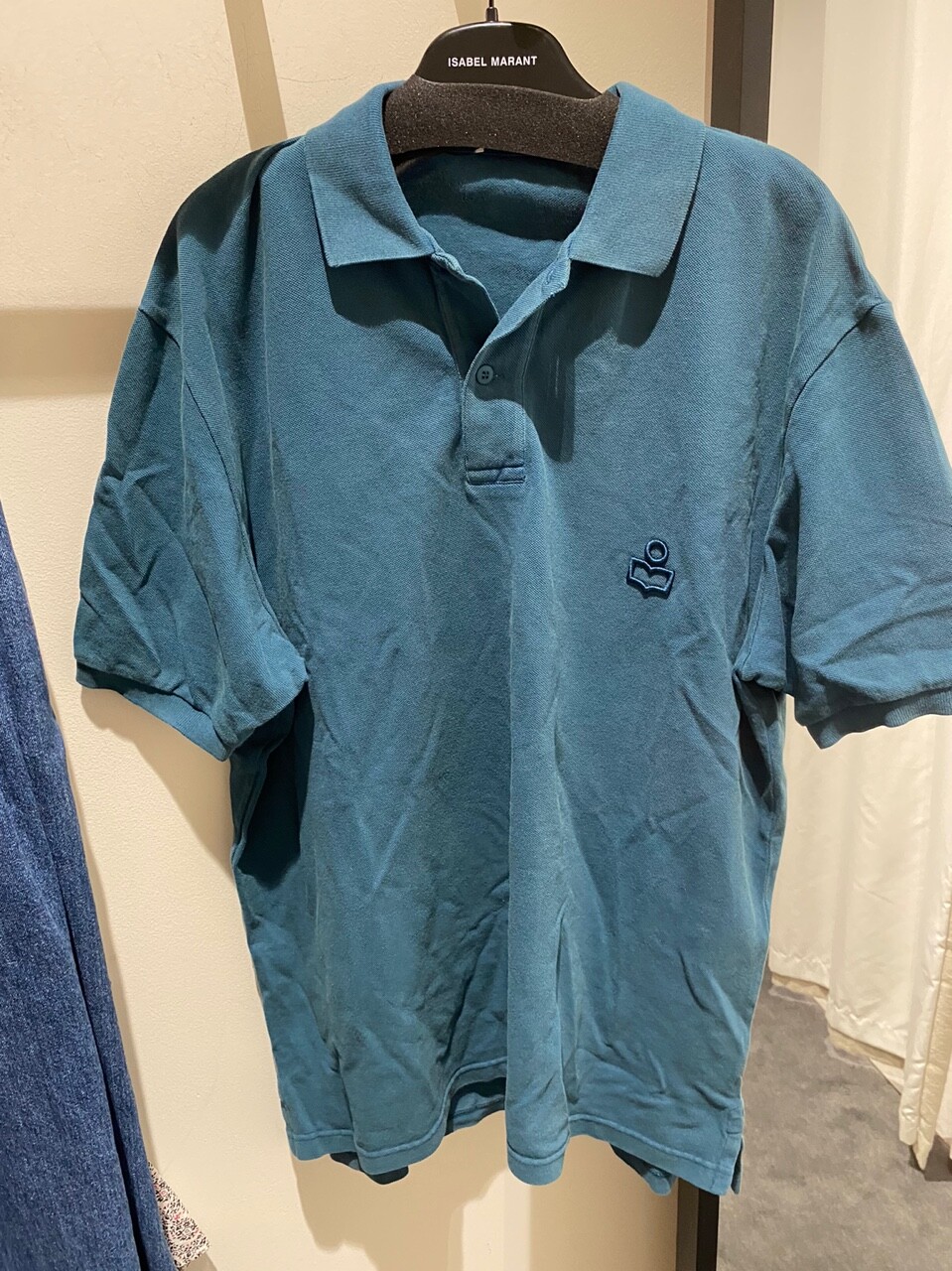 이자벨마랑 ISABEL MARANT [영국 직구] 이자벨마랑 POLO 아나피코 즈웰 코튼 카라 티셔츠 LIGHT PETROL 21PPL0005