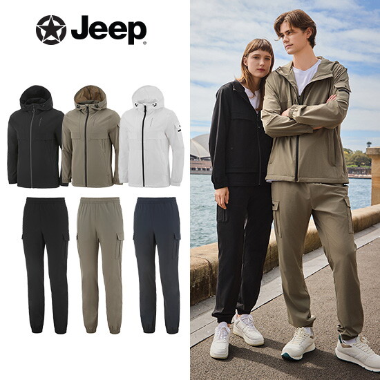 [지프]O JEEP 남성 우븐셋업 2종(자켓+팬츠)
