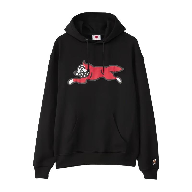 빌리어네어 빌리어네어 그래픽 코튼 후드 티셔츠 IC24227 BLACK