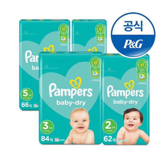 [팸퍼스]팸퍼스 베이비드라이 밴드 2/3/4/5/6단계 1박스 기저귀