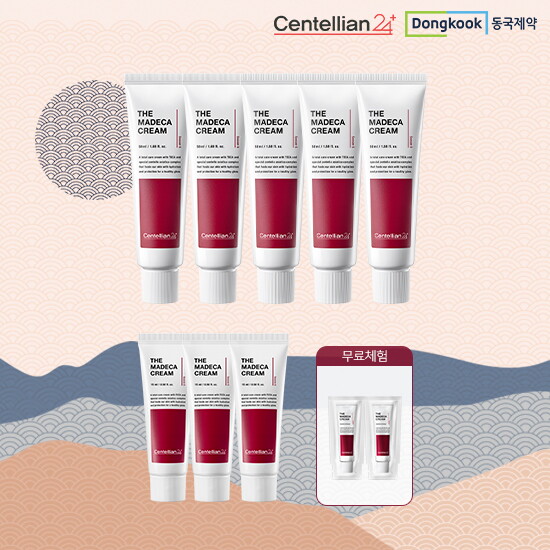 [센텔리안24][싱글패키지] 마데카크림 시즌6 50ml*5통 + 크림 15ml*3통 + 무료체험분 2개